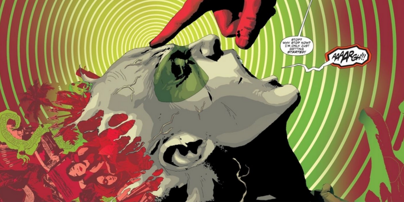     Count Vertigo hurts Oliver Queen in Green Arrow by Andrea Sorrentino and Jeff Lemire.