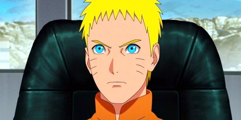 Naruto uzumaki is the hokage in his office.