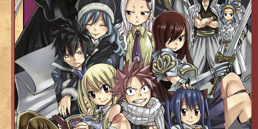 The main cast of the Fairy Tail manga by Hiro Mashima
