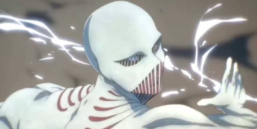 Warhammer Titan manifests a weapon out of bone in Attack on Titan.