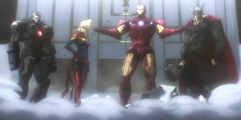Anime Marvel Anime Iron-Man Rise Of The Technovore Team