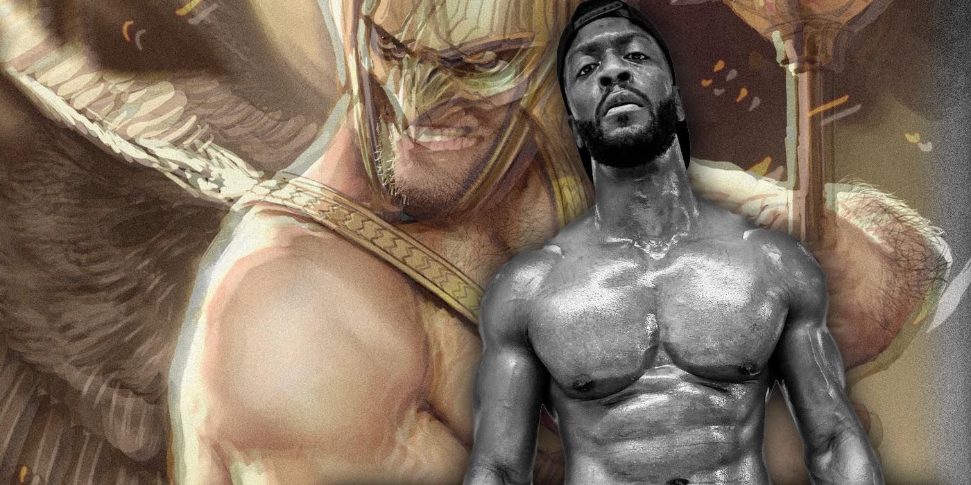 Black Adam's Hawkman Aldis Hodges Shows Off His Shirtless Superhero Physique, image size:1400x700