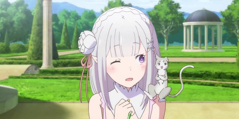 emilia smiling and pack on her shoulder