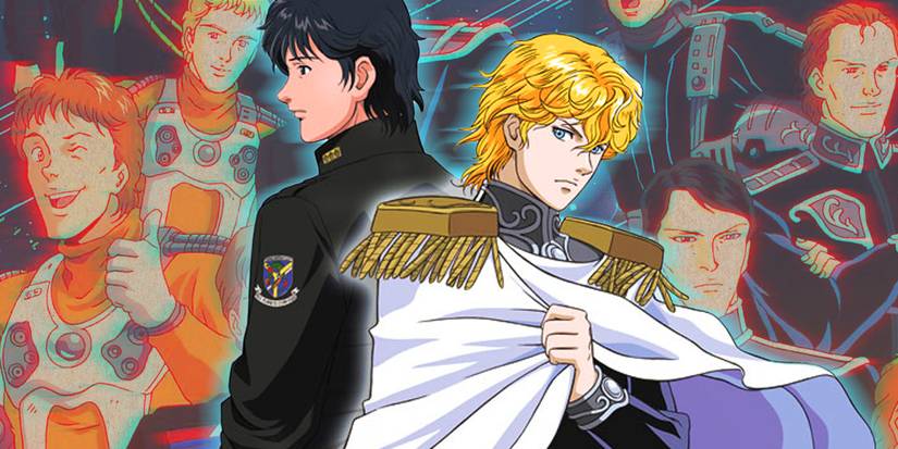Reinhard and Yang side by side in Legend Of The Galactic Heroes.