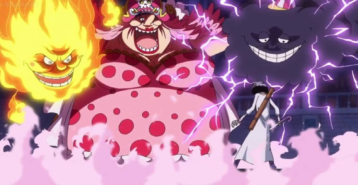 Brook affrontant Big Mom et Zeus