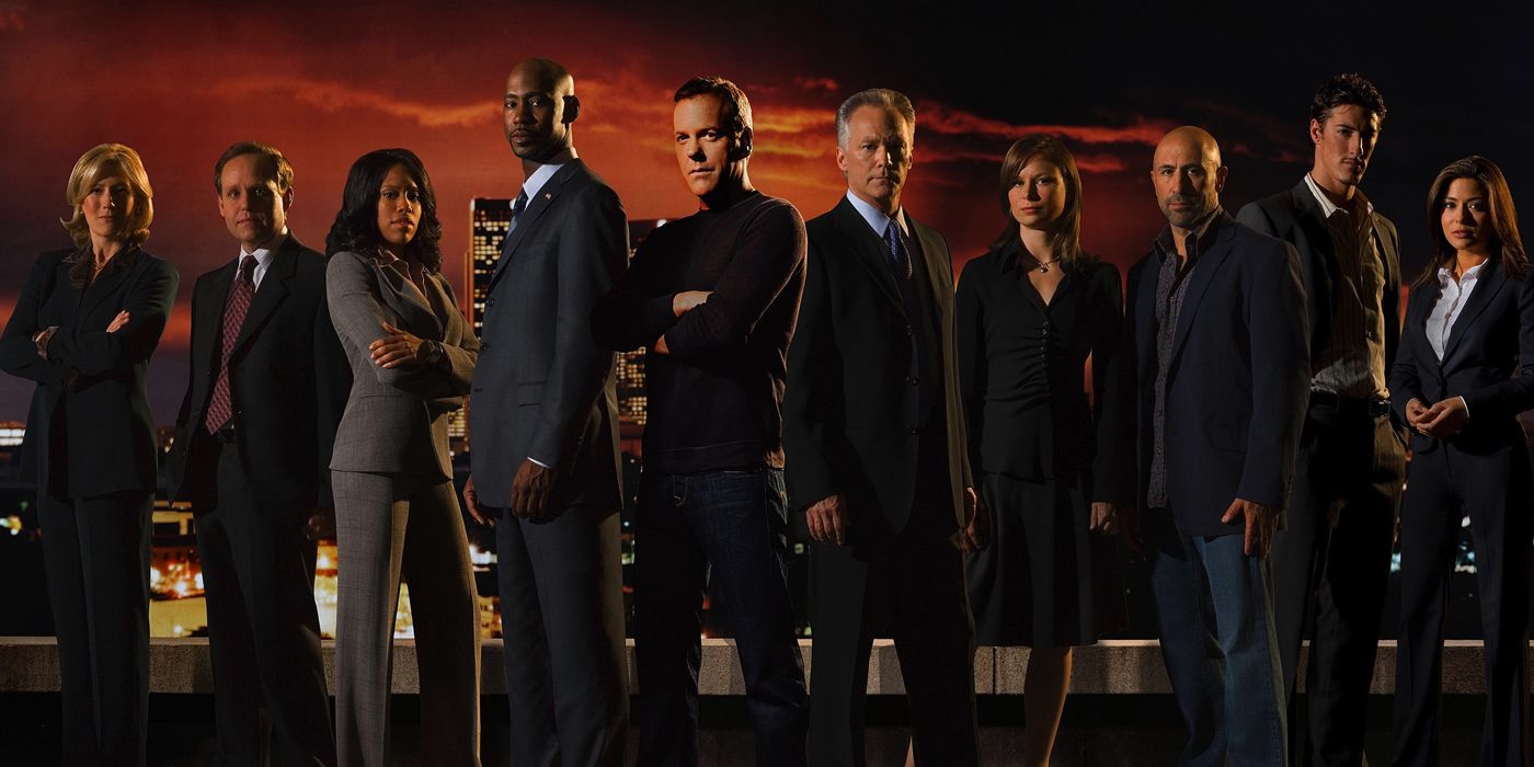 24: Season 6 poster showing the main cast standing in a row