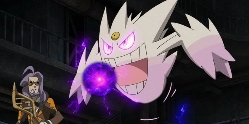 Shiny Mega Gengar Using Shadow Ball Pokemon Anime