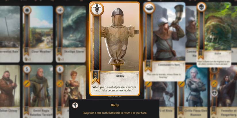 The Witcher 3: The Five Most Powerful Gwent Cards