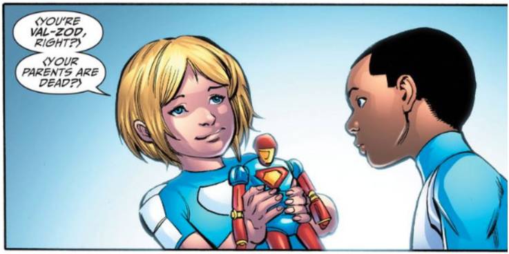 young kara supergirl power girl and young val zod superman.jpg?q=50&fit=crop&w=737&h=368&dpr=1