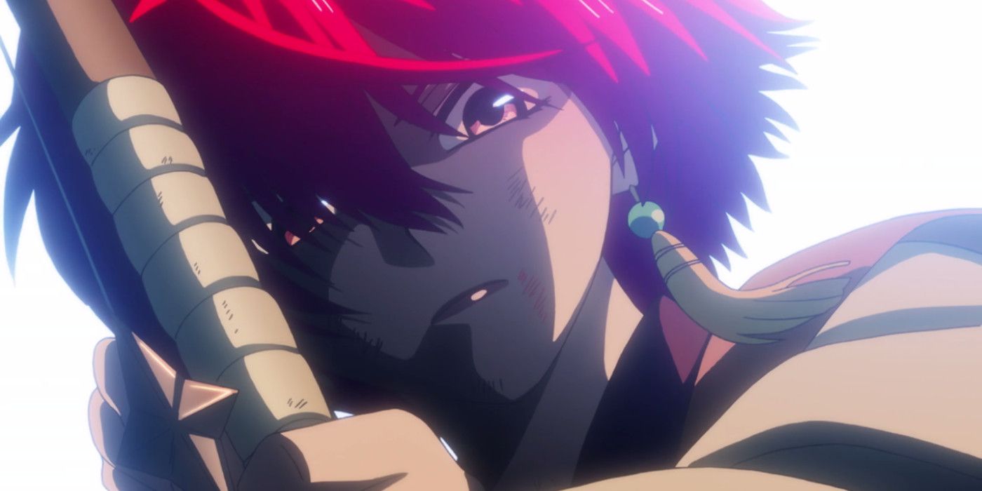 Yona with a bow and arrow in Yona of the Dawn.