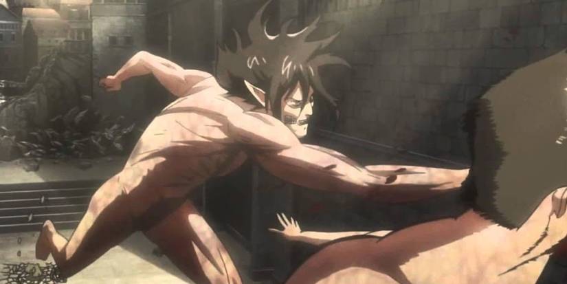 Attack on Titan — Eren saves Mikasa