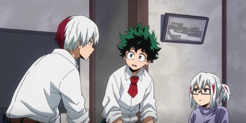 Deku and Shoto discuss the Todoroki family in My Hero Academia