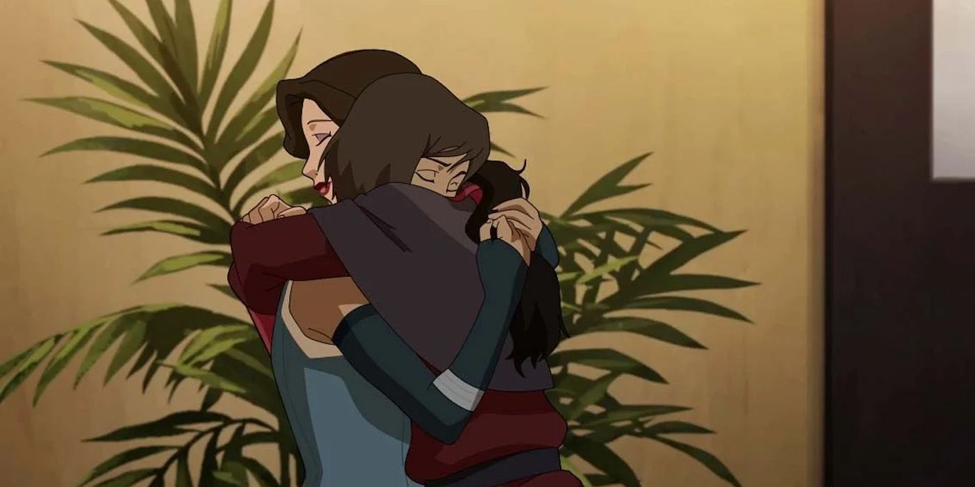 Korra and Asami Hugging