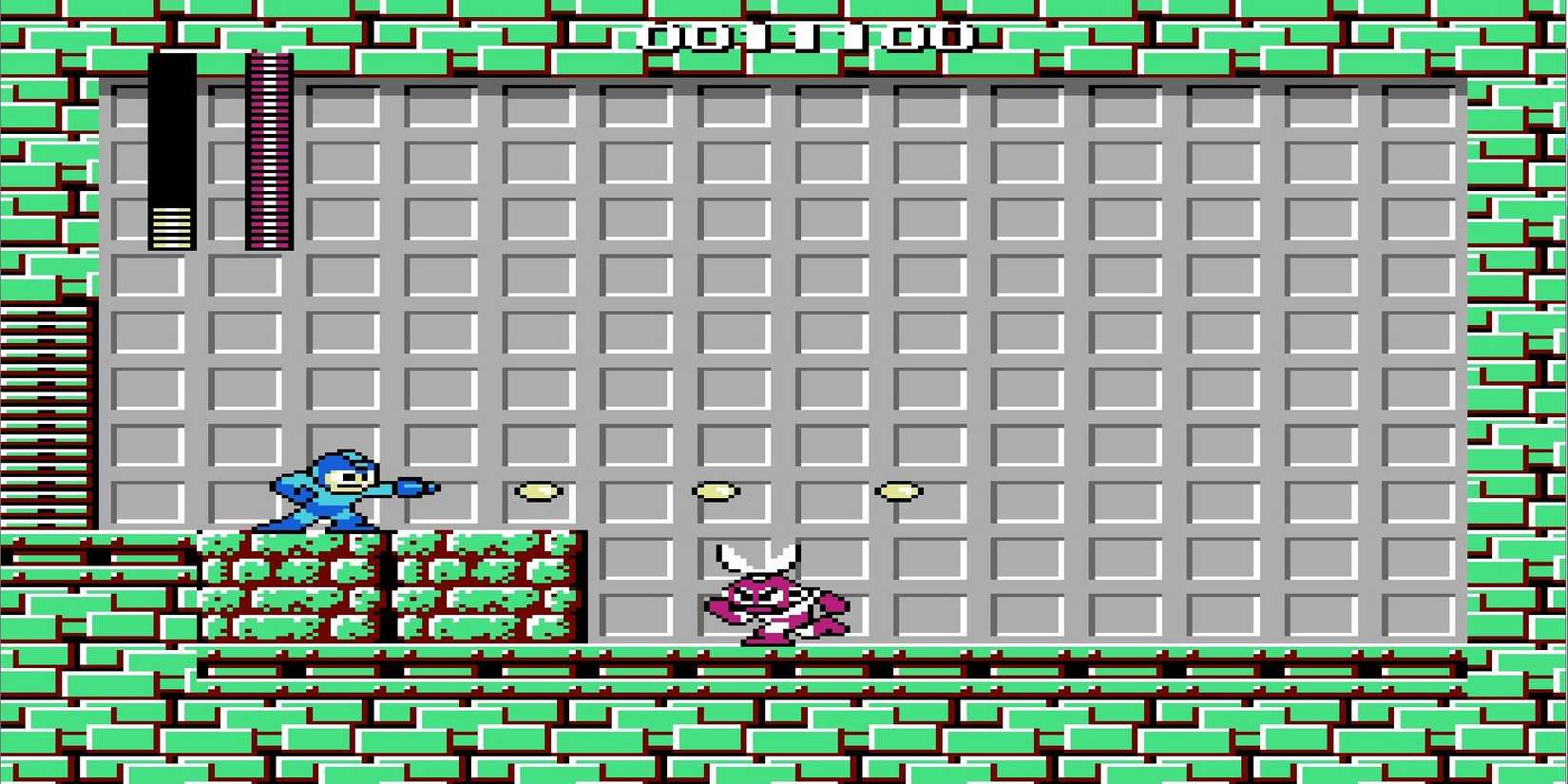 Mega Man fights Cut Man for the first time in Mega Man.