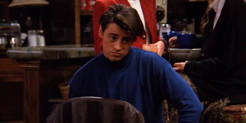 Joey Tribbiani (Matt LeBlanc) spots a skeptical look in Season 1 of Friends.