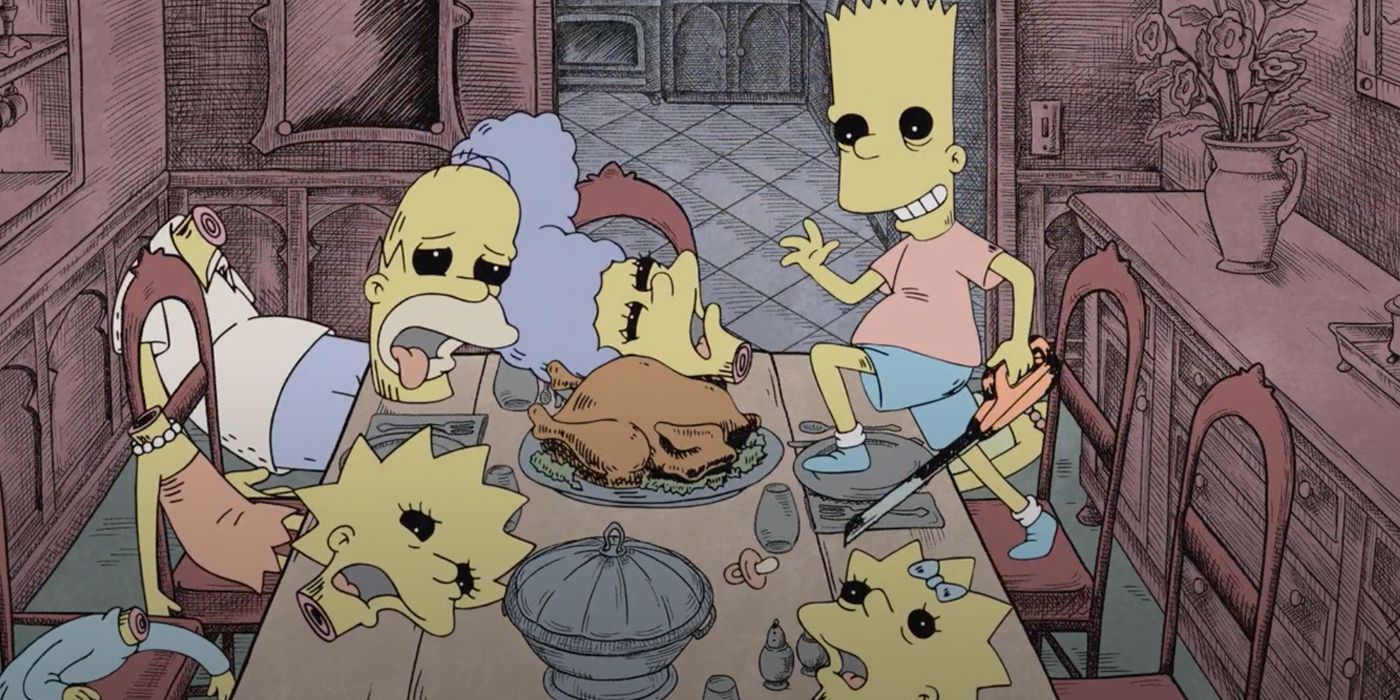 Bart Simpson Kills His Family in an Edward Gorey-style Halloween Short