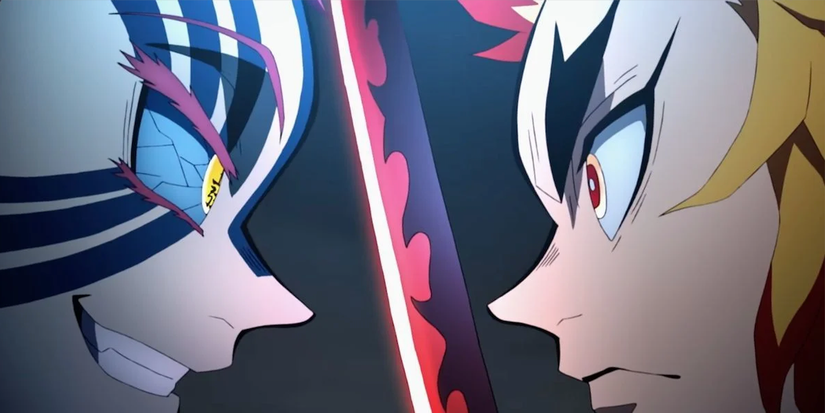 Akaza vs Rengoku in Demon Slayer: Mugen Train