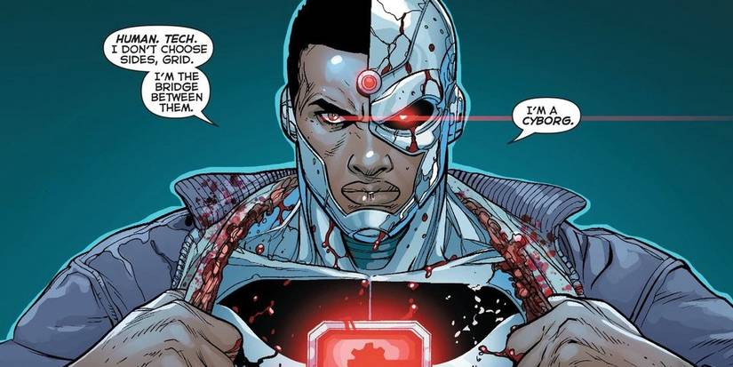 Cyborg discussing how he is a bridge between humans and technology