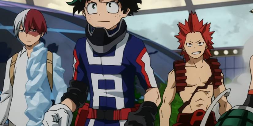 Anime My Hero Academia Shoto Kirishima Deku Battle Ready