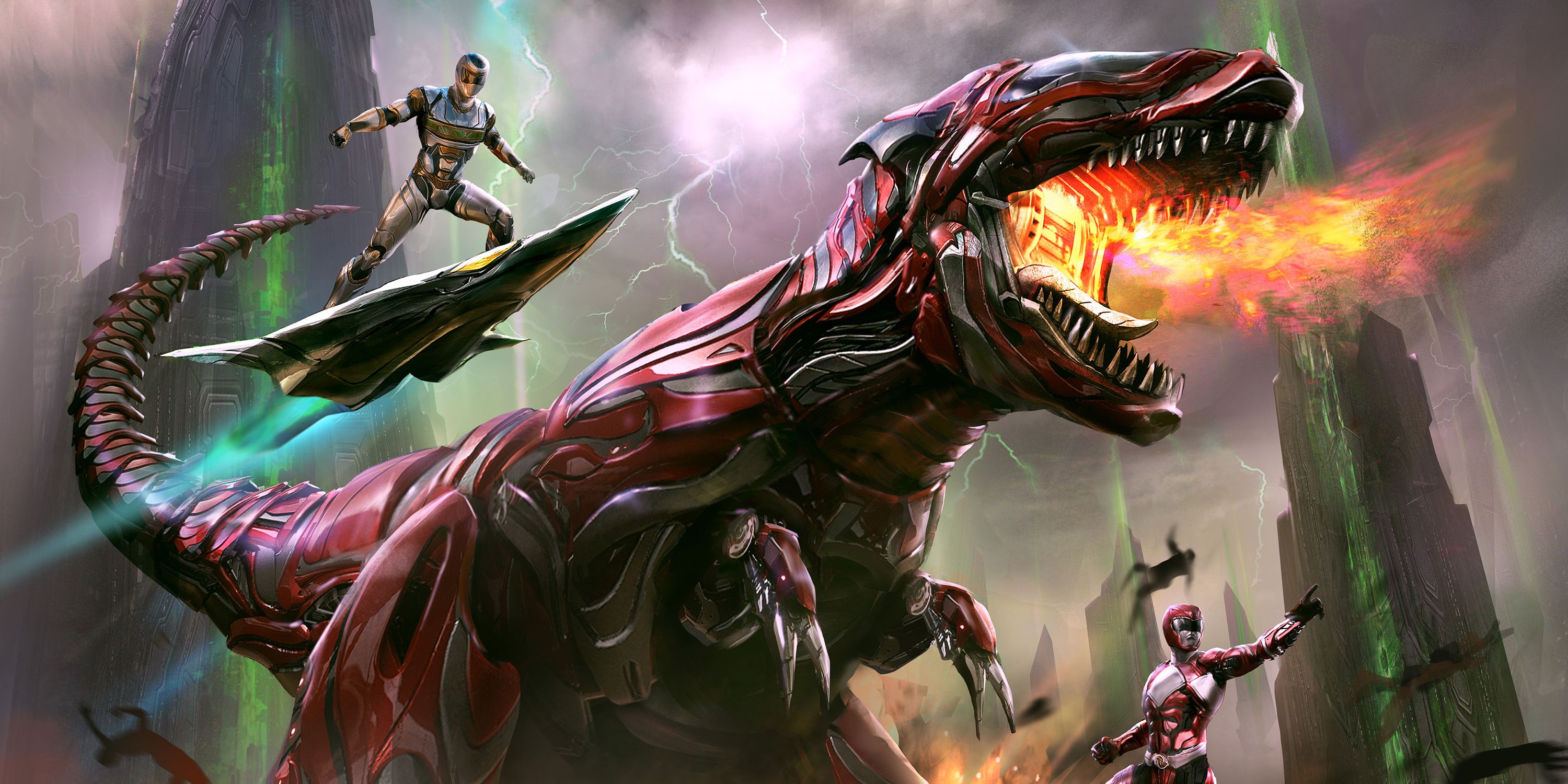 Canceled Power Rangers Game Concept Art Features Badass Armored T Rex