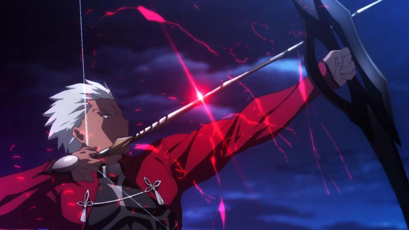 Archer draws his bow in Fate/Stay Night