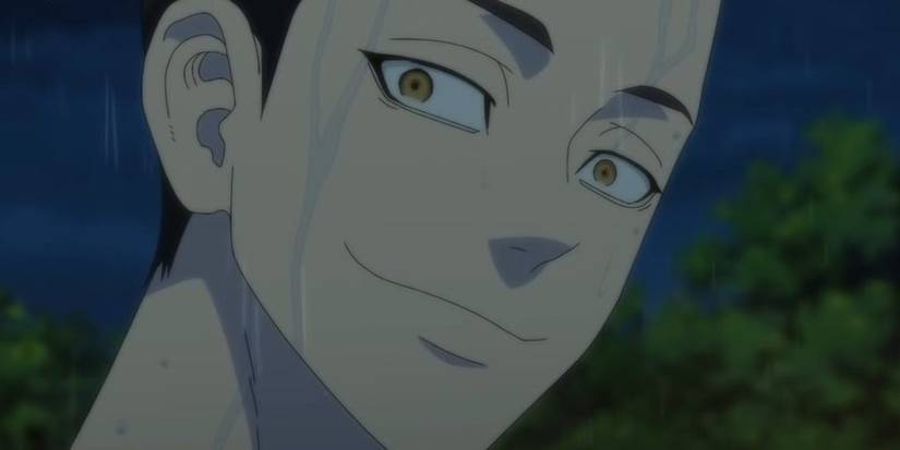 Shuji Hanma smiling in Tokyo Revengers.