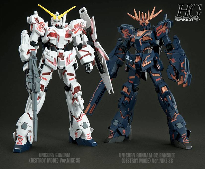 【最終値下げ】 Bandai Gundam x Nike SB Unicorn Bandai Gundam x Nike SB Unicorn 02 Banshee (Destroy Mode) (1/144