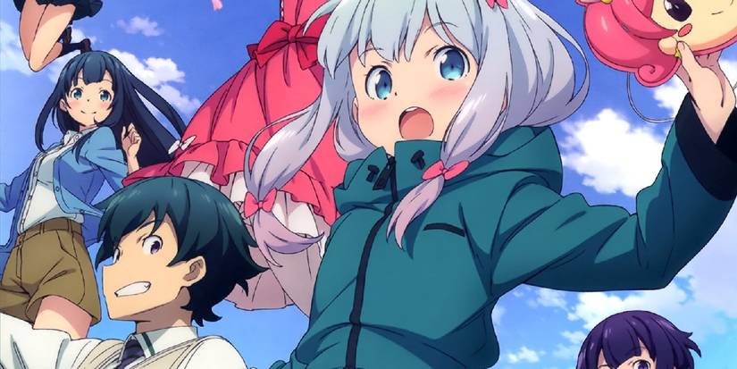 The Izumi Siblings In Eromanga Sensei with the rest of the characters around them.