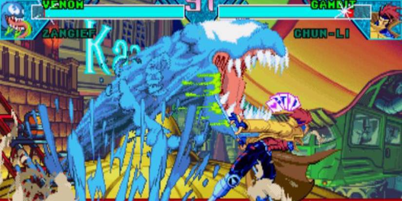 venom marvel vs capcom clash of super heroes attack