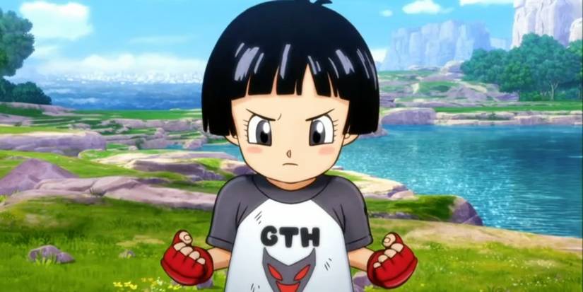 Pan attemps to fly in Dragon Ball Super: Super Hero.