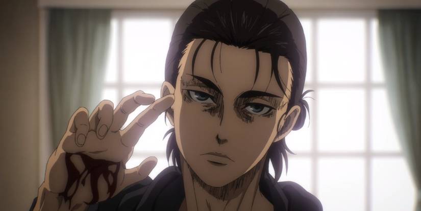 Eren Cuts His Hand in Attack on Titan