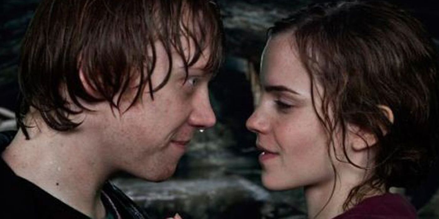 Ron and Hermione First Kiss Harry Potter