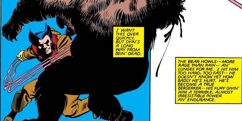 Wolverine Fight First Rait X-Men Homages Wolverine's First Grizzly Bear Fight
