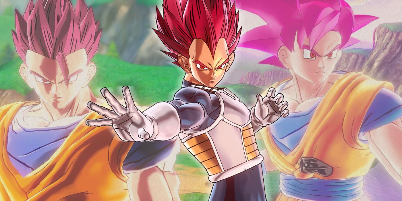 dragon ball xenoverse 2 Goku, Vegeta, and Gohan as super saiyan god