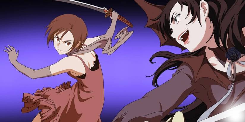 Saya charges at her twin sister, Diva, in Blood+