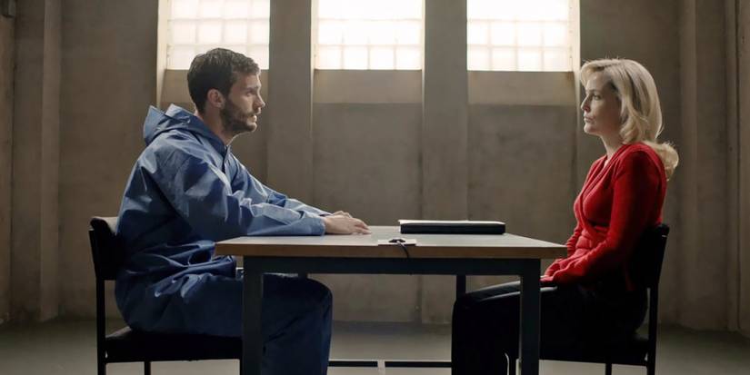 Gillian Anderson and Jamie Dornan in the TV series The Fall