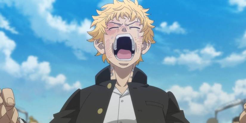 Takemichi screams in Tokyo Revengers