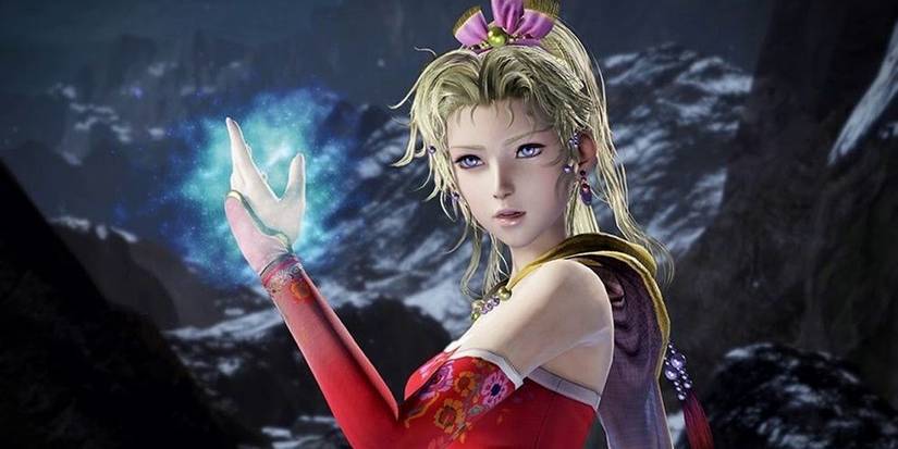 Terra Branford forming magic with her hand in Dissidia Final Fantasy