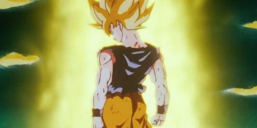 Goku turns Super Saiyan for the first time in DBZ