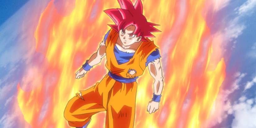 Goku uses Super Saiyan against Beerus in DBS
