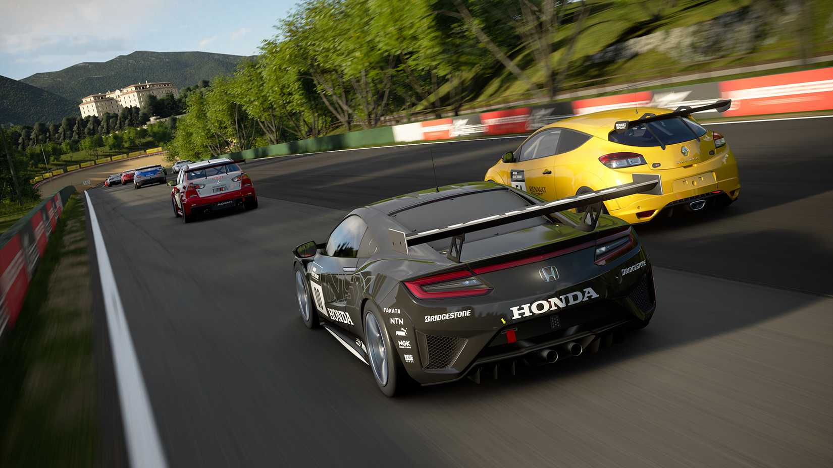 Cars racing in Gran Turismo 7