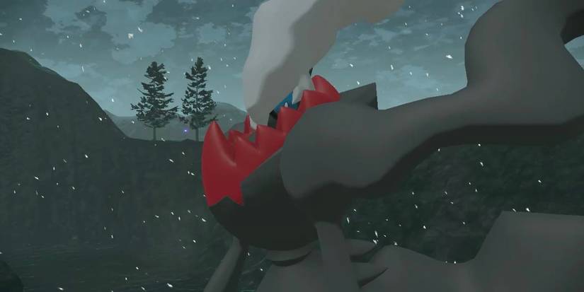 Pokémon Legends: Arceus Darkrai close-up.