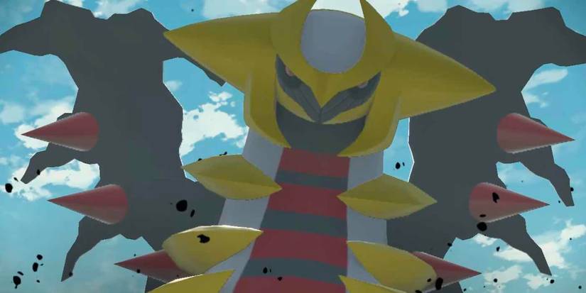 The dangerous Giratina in Pokémon Legends: Arceus.