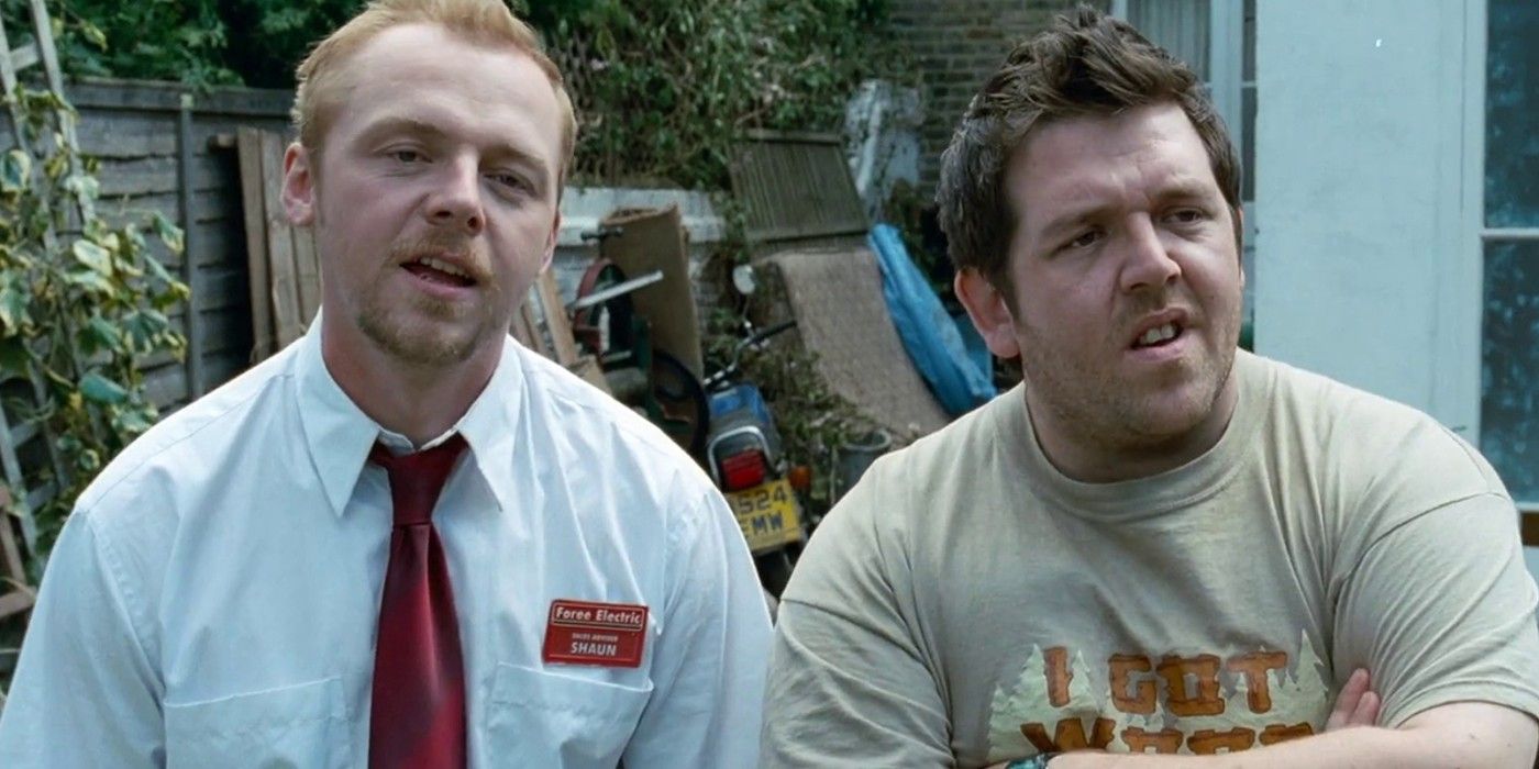 Shaun And Ed See A Zombie In Shaun Of The Dead