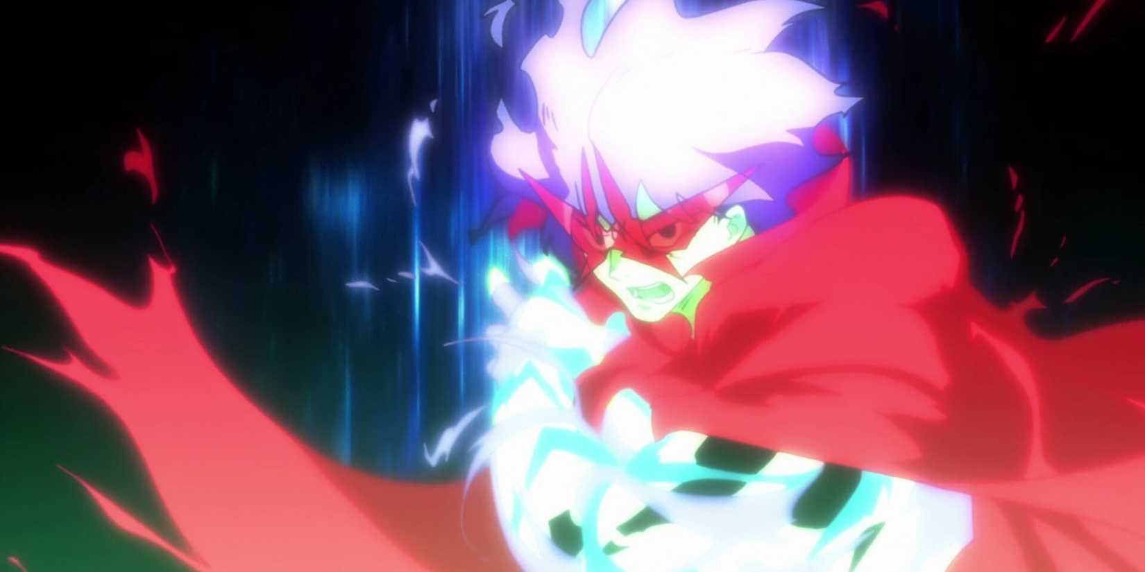 Simon utilise la puissance spirale pour piloter le Super Tengen Toppa Gurren Lagann