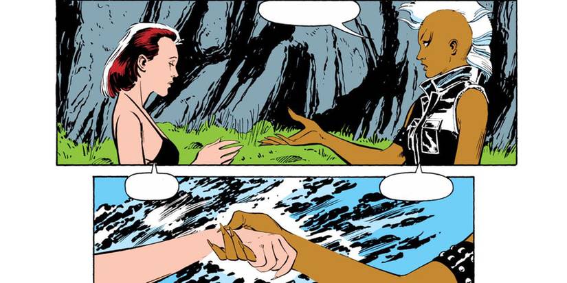 rogue taking storms powers by holding her hand