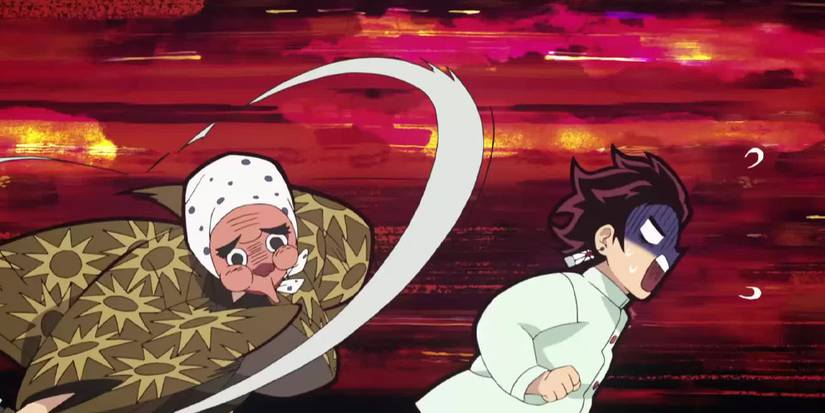 Hotaru tries to slash at Tanjiro