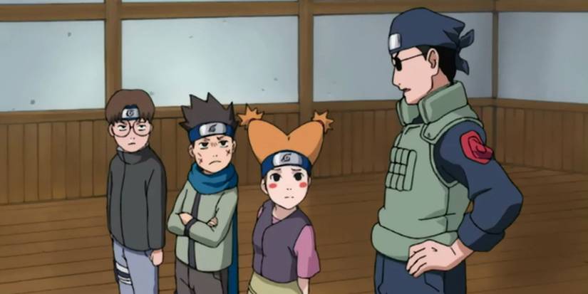 Team Ebisu with Konohomaru, Moegi and Udon