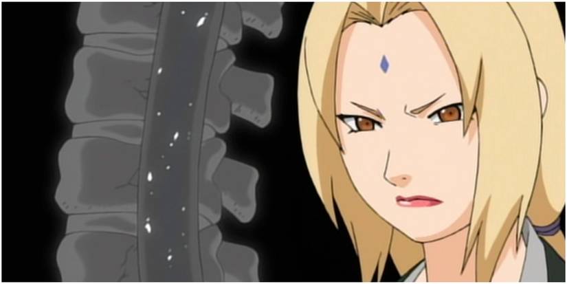 Tsunade explaining Lee's injury
