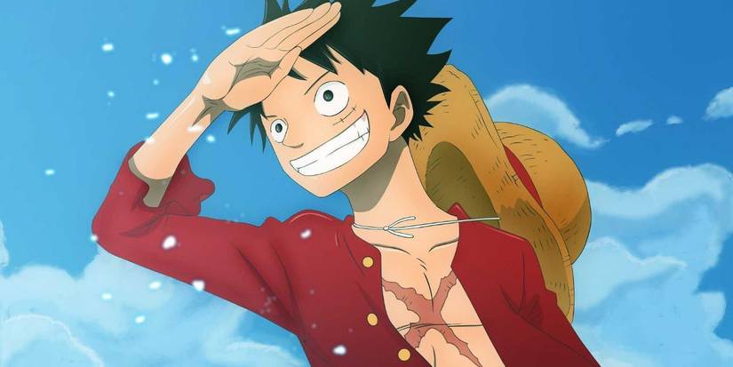 Monkey D. Luffy de One Piece face à la mer